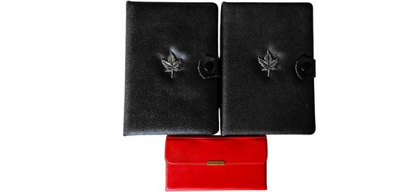 Nuova Zelanda 1964-1987. 2 divisionali Fondo Specchio (proof) nonché un astuccio, contenenti complessivamente 4 monete in argento.