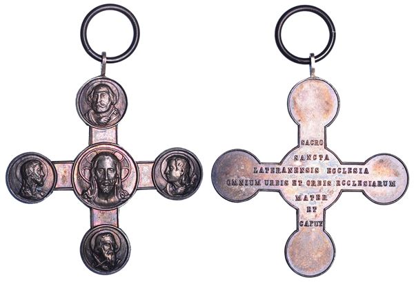 STATO PONTIFICIO. LEONE XIII, 1878-1903. Croce lateranenze II tipo in argento 1903.