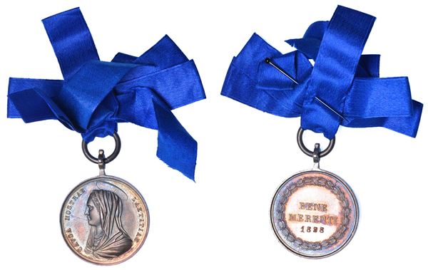STATO PONTIFICIO. LEONE XIII, 1878-1903. Medaglia in argento 1898.  Benemerenza per nobildonne.