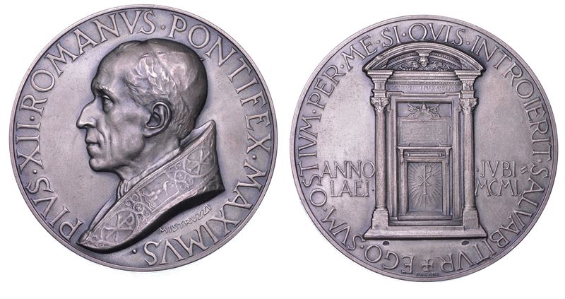 VATICANO. PIO XII, 1939-1958. Medaglia in argento 1950. Anno Santo.  - Asta Numismatica Light - Cambi Casa d'Aste