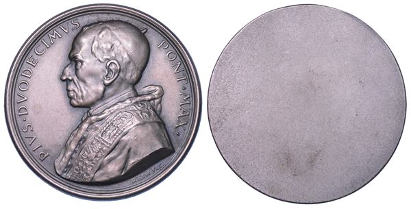 VATICANO. PIO XII, 1939-1958. Medaglia uniface in argento.