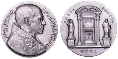 Medaglia in argento, Anno Santo 1950, Vaticano - Pio XII (1939-1958)