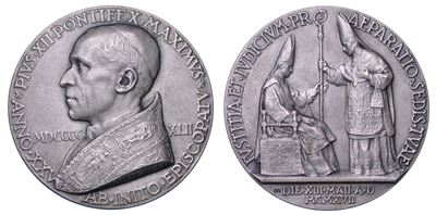 Pio XII, Medaglia in argento, Venticinquesimo Episcopato, 1942