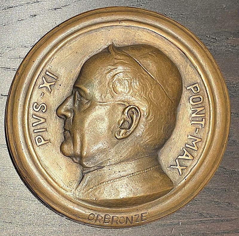 VATICANO. PIO XI, 1922-1939. Medaglia uniface in bronzo. Ritratto del Papa.  - Asta Numismatica Light - Cambi Casa d'Aste