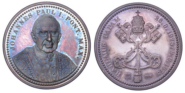 VATICANO. GIOVANNI PAOLO I, 1978. Medaglia in argento settembre 1978. Ricordo di Giovanni Paolo I.