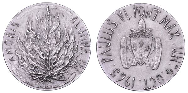 VATICANO. PAOLO VI, 1963-1978. Medaglia in argento 1965. Viaggio all’ONU.