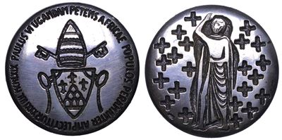 Medaglia in argento commemorativa, Vaticano, Paolo VI, 1969, Viaggio in Uganda