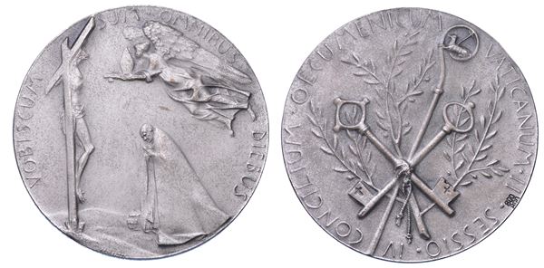 VATICANO. PAOLO VI, 1963-1978. Medaglia in argento 1965. IV sessione del Concilio.