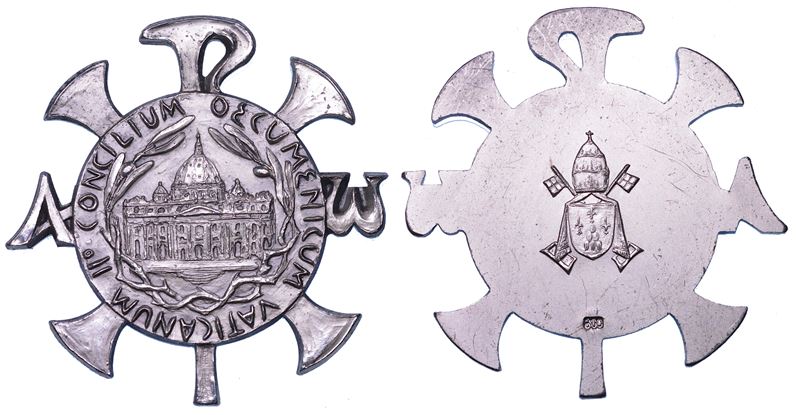 VATICANO. PAOLO VI, 1963-1978. Onorificenza in argento. Benemerenti per il Concilio.  - Asta Numismatica Light - Cambi Casa d'Aste