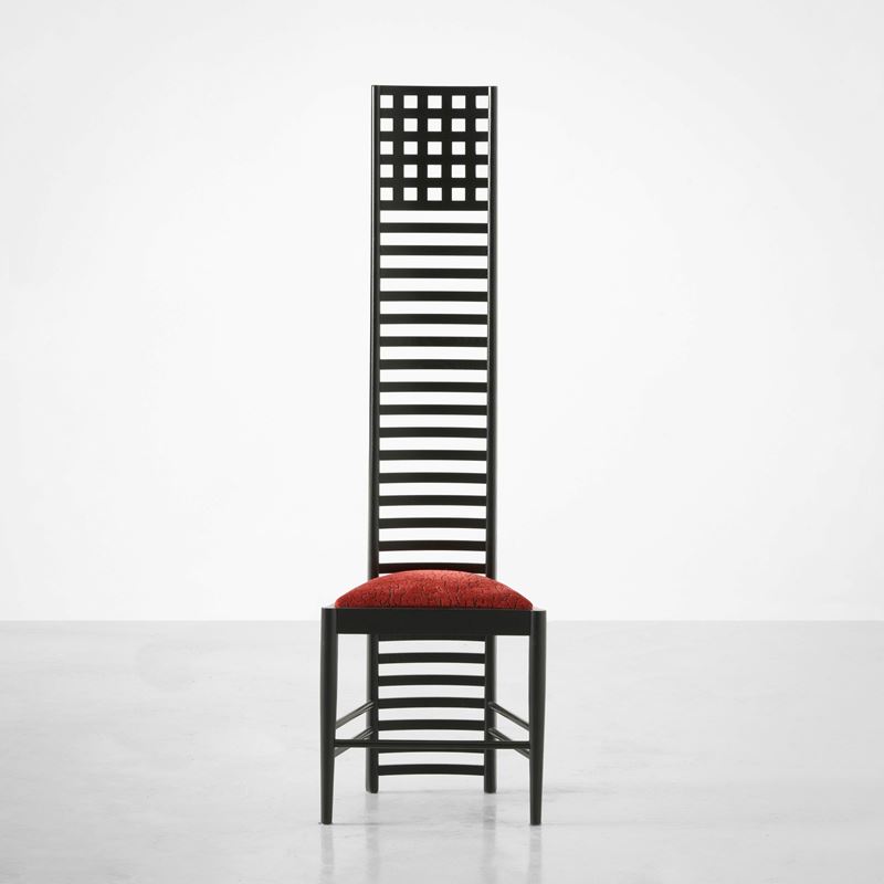 Charles Rennie Mackintosh : Sedia mod. Hill  - Asta Design Lab - Cambi Casa d'Aste