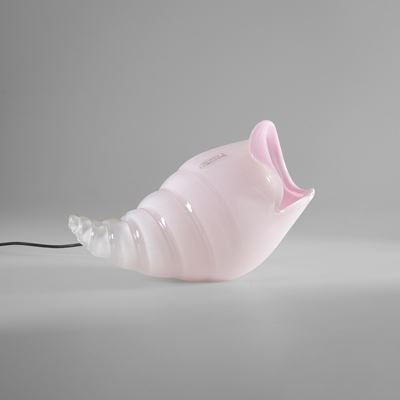 Lampada da tavolo modello Conchiglia, vetro di Murano