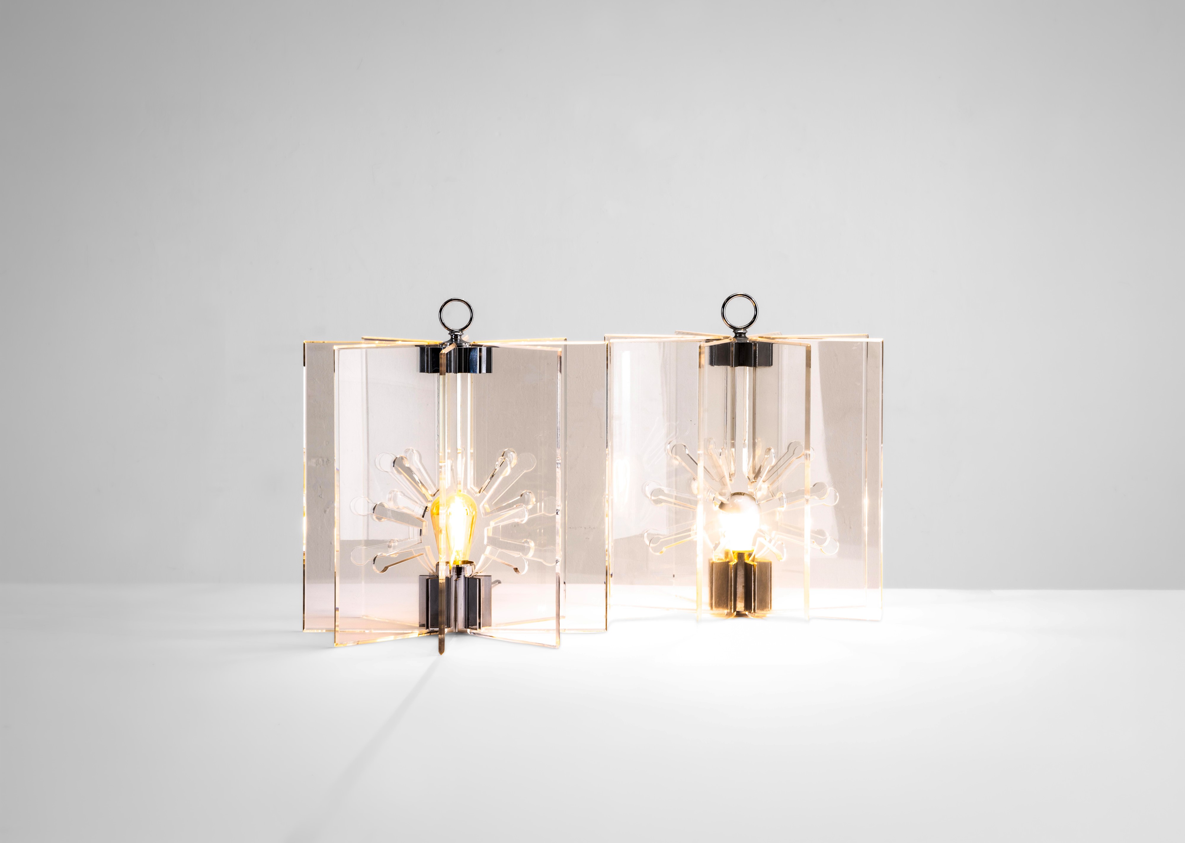Franco Albini e Franca Helg - Due lampade da tavolo mod. 524, design Arteluce, 1963, ottone croma...