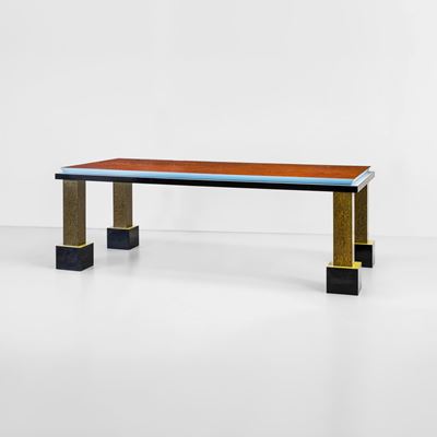 Tavolo modello Palm Springs, legno e laminato plastico, 1984
