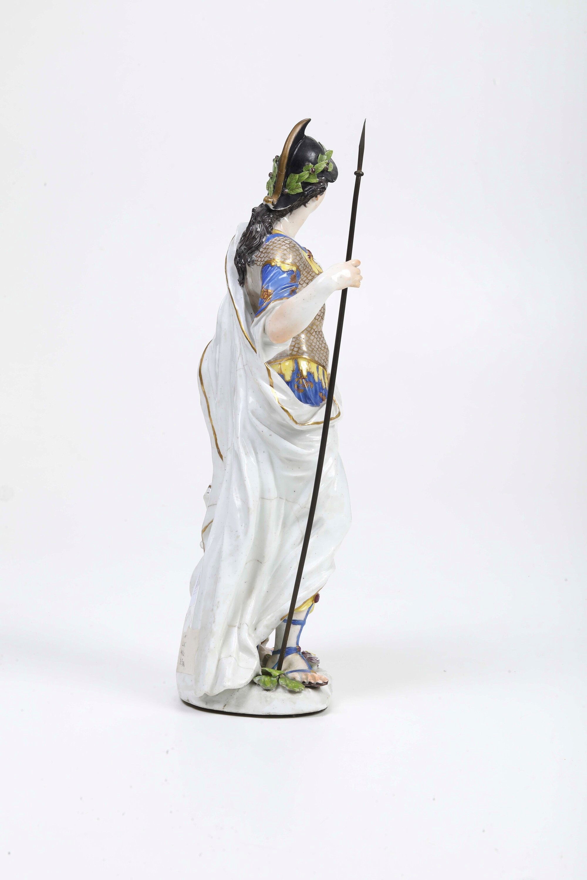 Kändler (modello di Johann Joachim Kändler), Grande figura di Minerva, porcellana di Meissen (c. ...