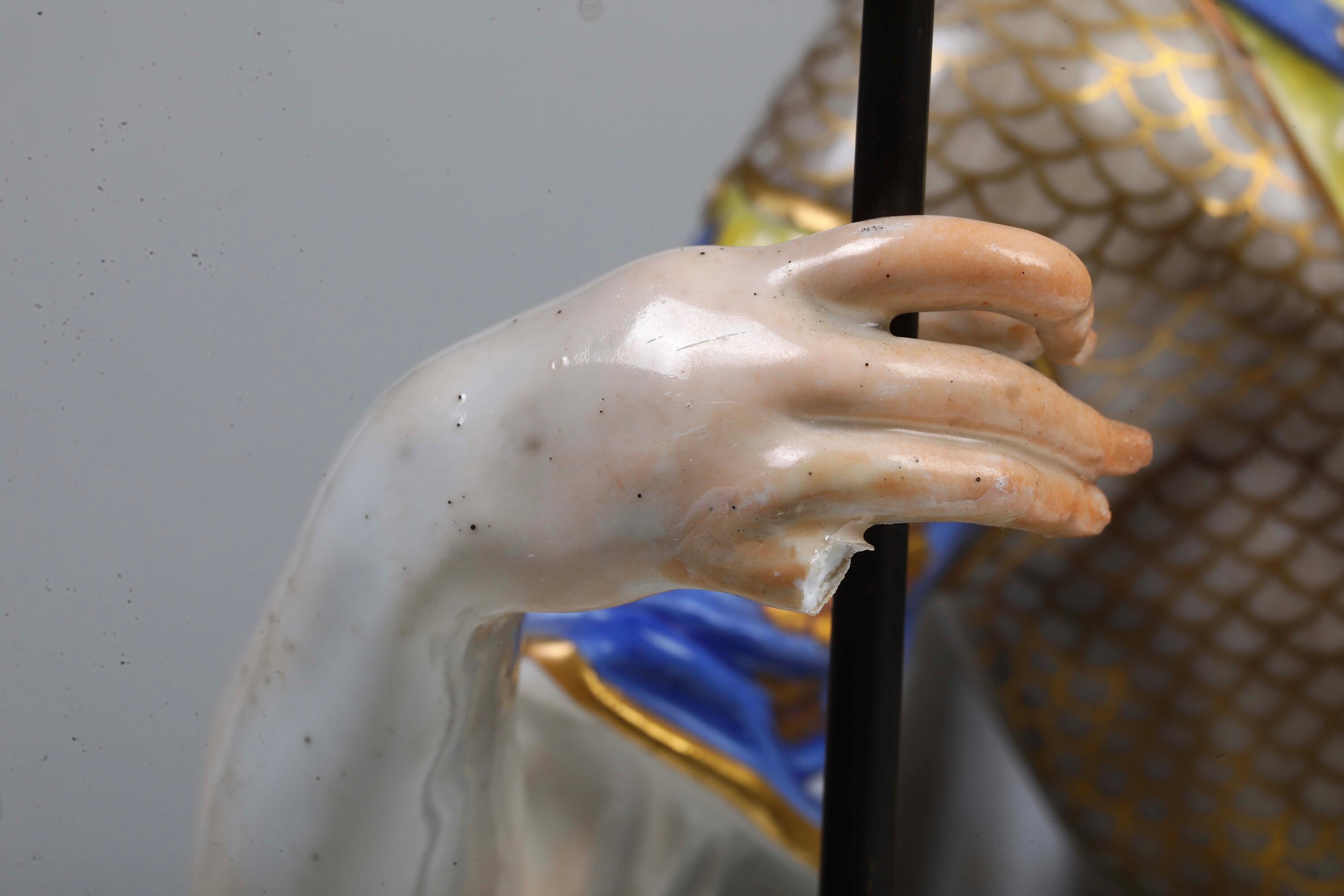 Kändler (modello di Johann Joachim Kändler), Grande figura di Minerva, porcellana di Meissen (c. ...