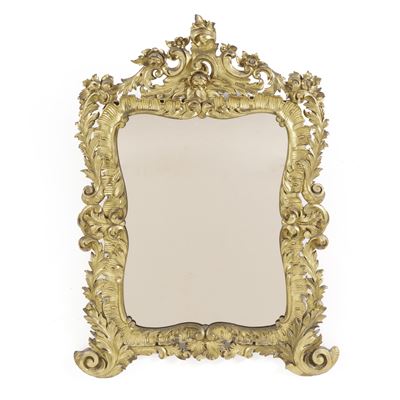 Specchiera, legno intagliato e dorato