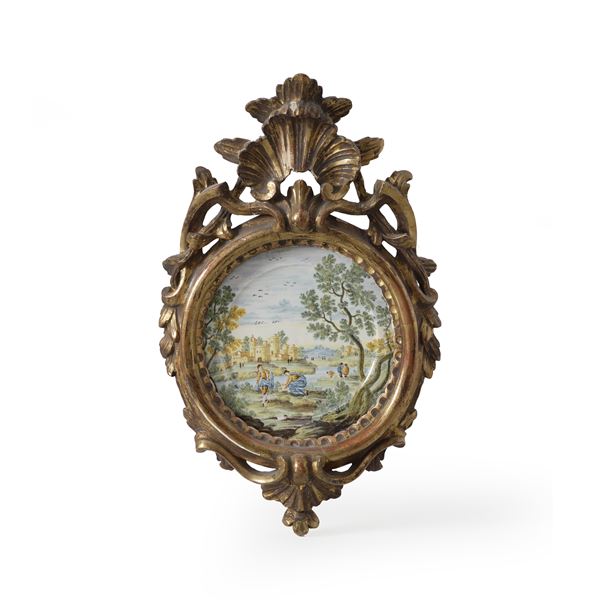 Piatto Castelli con cornice