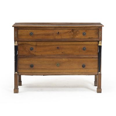 Cassettone in stile Impero, legno, XIX secolo