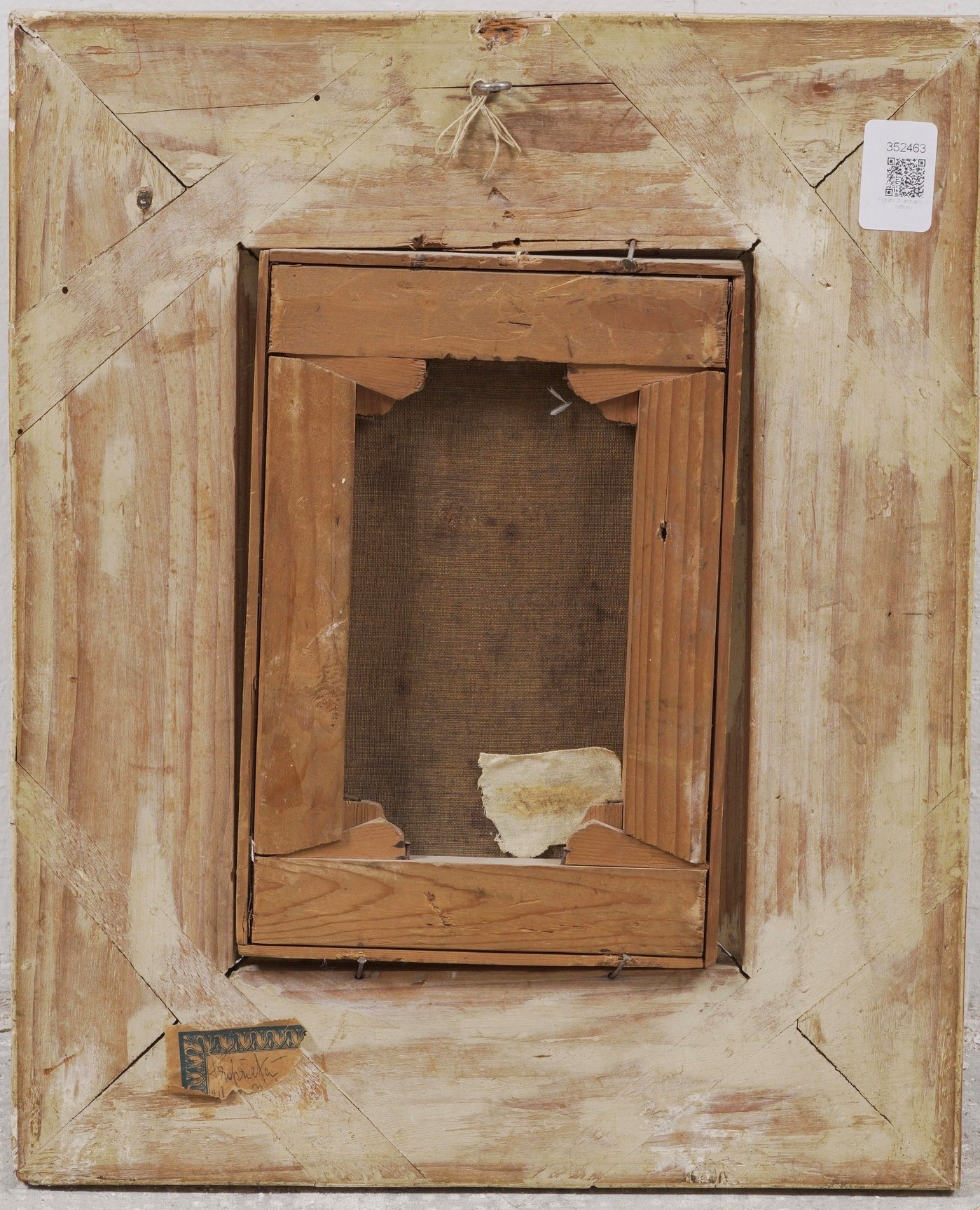Pittore del XIX-XX secolo, Figura di anziano in lettura, olio su tela