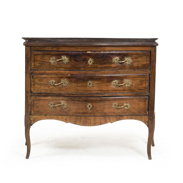 Comò lastronato a tre cassetti