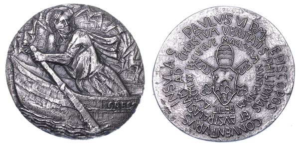 VATICANO. PAOLO VI, 1963-1978. Medaglia in argento 1970. Viaggio in Australia.