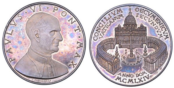 VATICANO. PAOLO VI, 1963-1978. Medaglia in argento 1963. Concilio.
