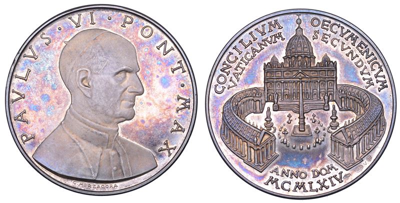 VATICANO. PAOLO VI, 1963-1978. Medaglia in argento 1963. Concilio.  - Auction Light Numismatics - Cambi Casa d'Aste