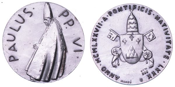 VATICANO. PAOLO VI, 1963-1978. Medaglia in argento 1977. Ottantesimo compleanno.