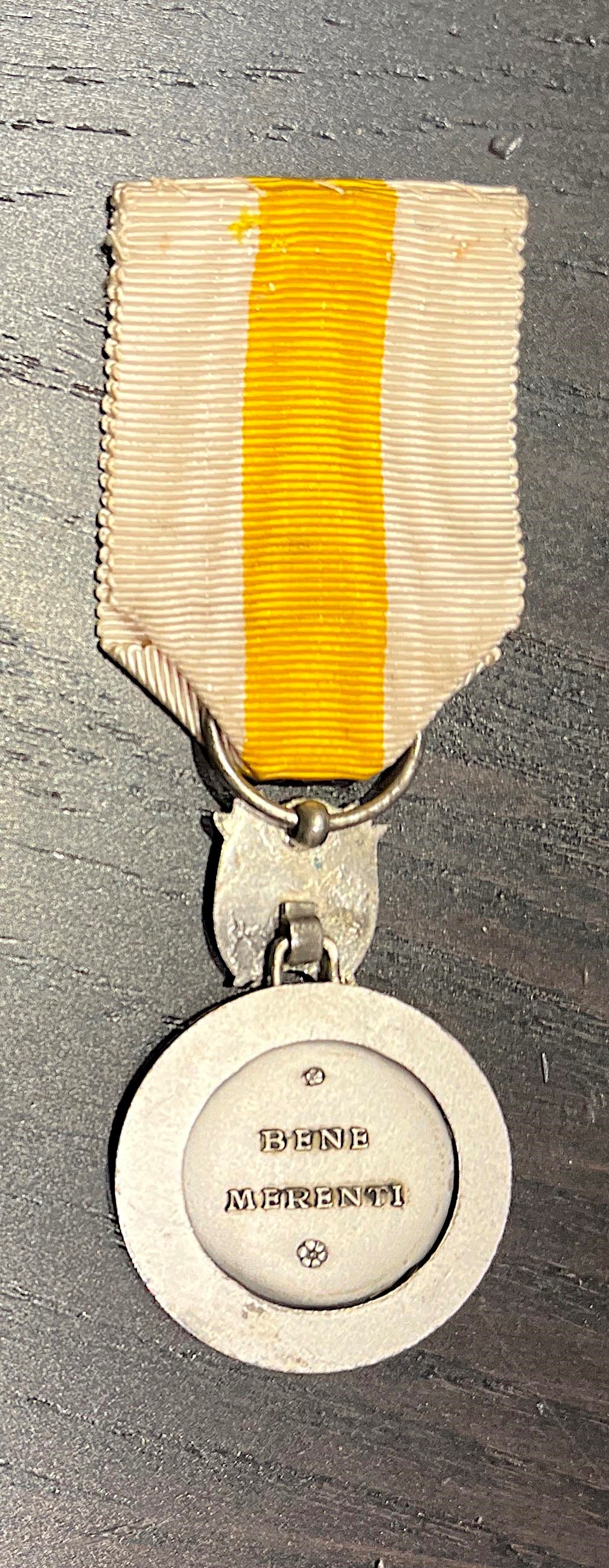 Giovanni XXIII, Onorificenza in argento Benemerenti militari, 1958-1963