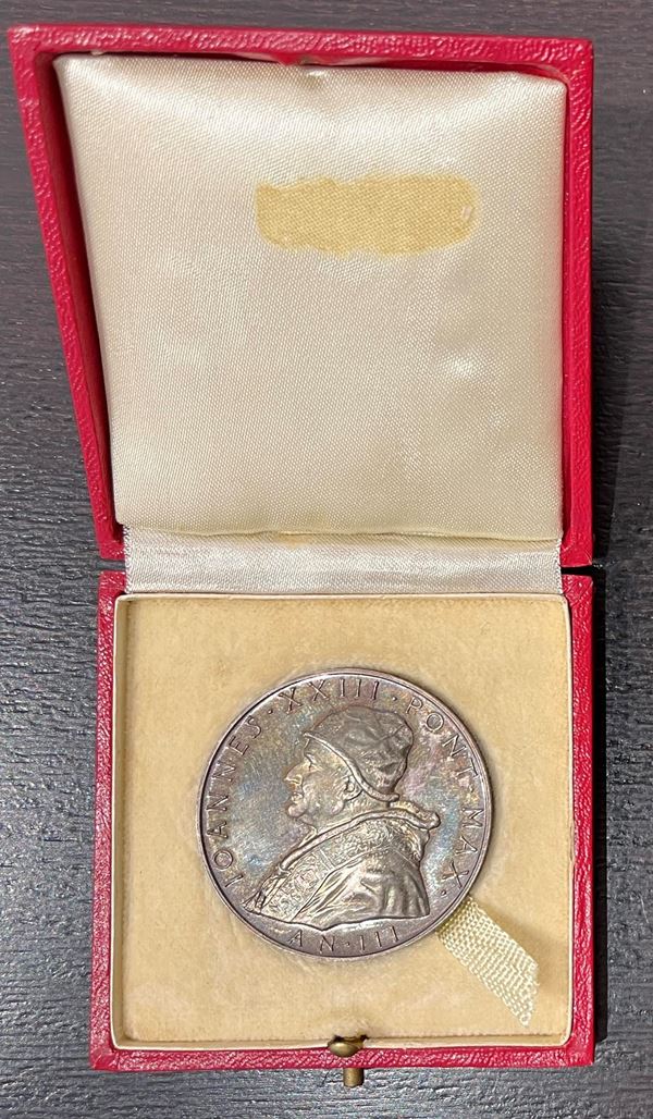 VATICANO. GIOVANNI XXIII, 1958-1963. Medaglia annuale in argento 1960/A. III. Canonizzazione del Cardinale Gregorio Barbadico.