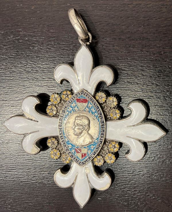 ROMA. PIO X, 1903-1914. Croce del 50° anniversario del miracolo di Lourdes 1909.