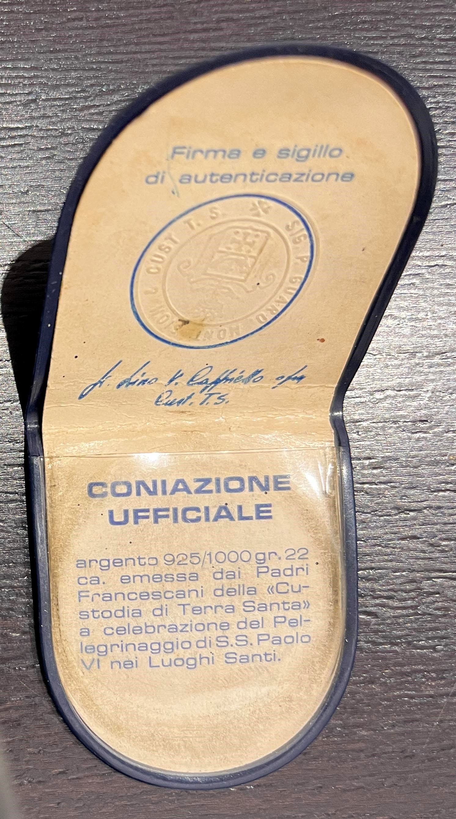 VATICANO, Medaglia in argento commemorativa del viaggio in Terrasanta di Paolo VI (1964)