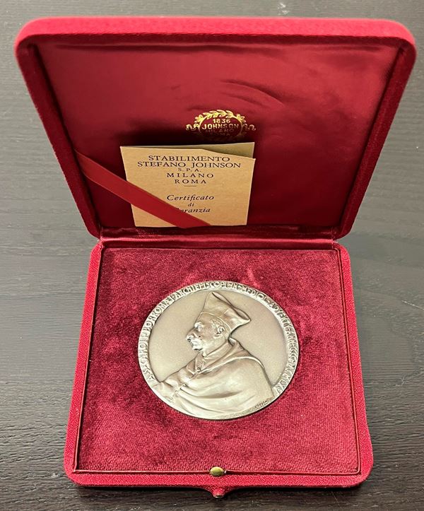 VATICANO. PAOLO VI, 1963-1978. Medaglia in argento 1965. Cardinal San Carlo Borromeo.