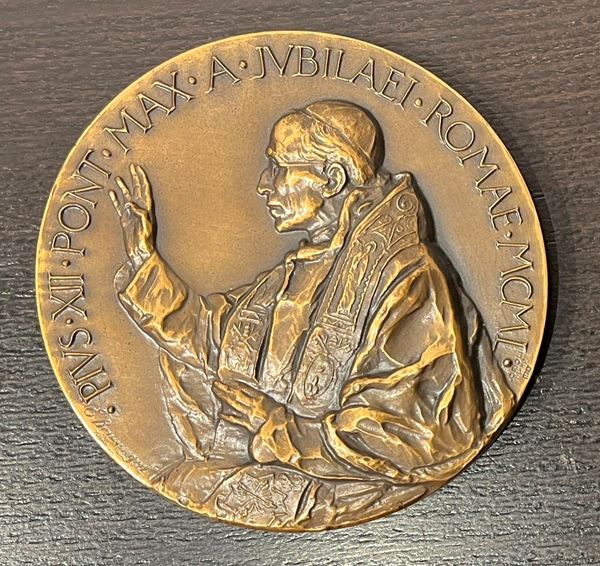 VATICANO. PIO XII, 1939-1958. Medaglia in bronzo 1950 A. Jub.