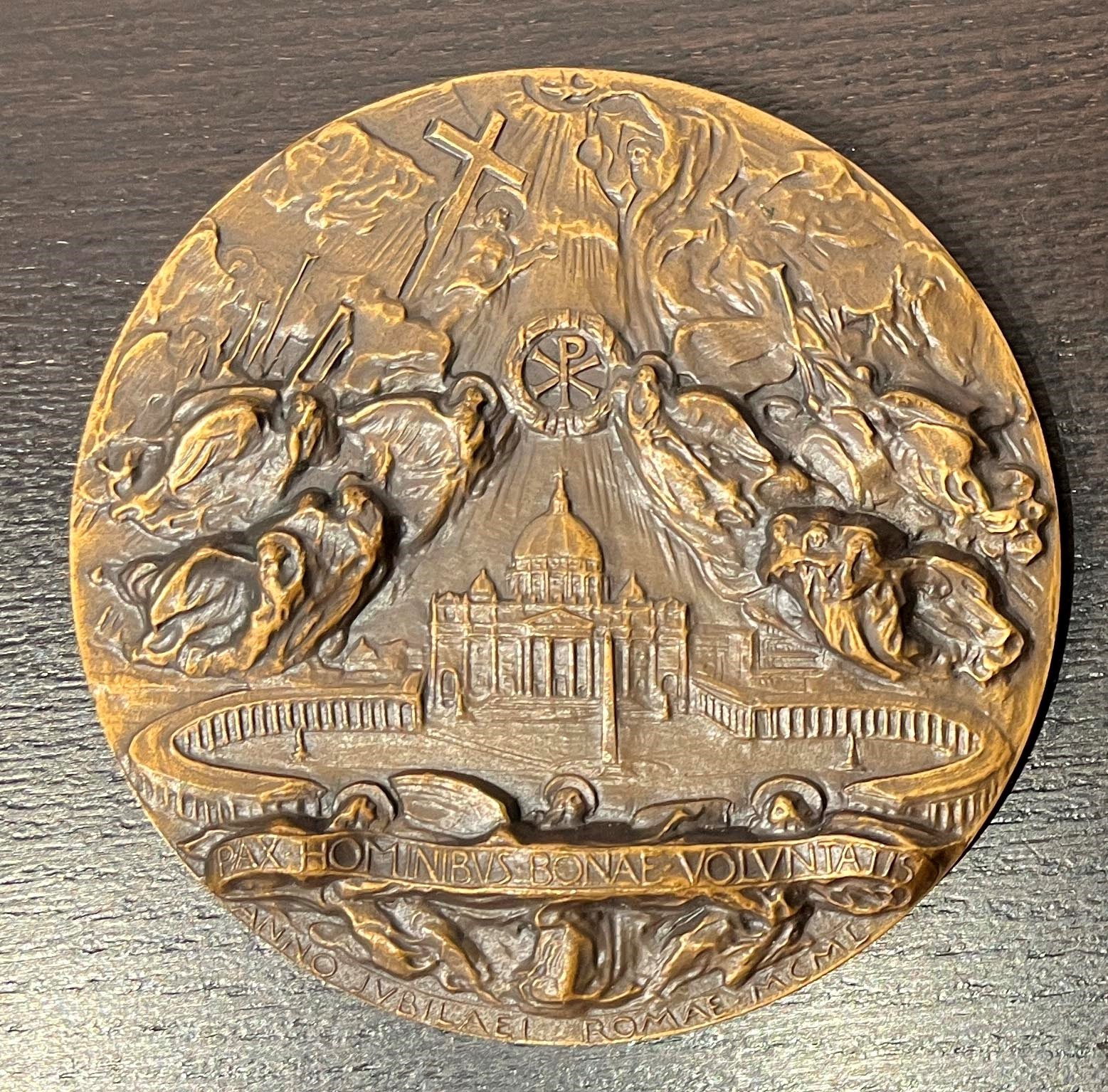 PIO XII, Medaglia in bronzo, 1950, Anno Santo