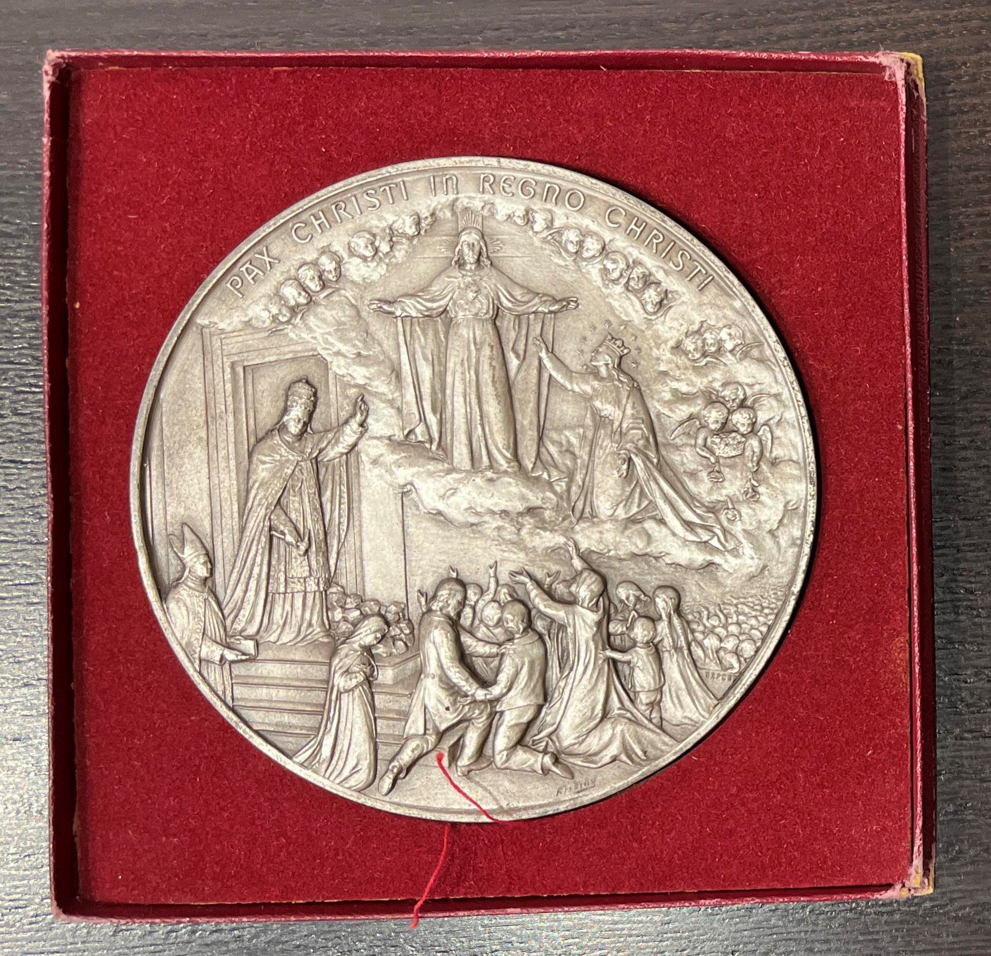 VATICANO, PIO XI, Medaglia di grande modulo in metallo bianco, 1925, Anno Santo