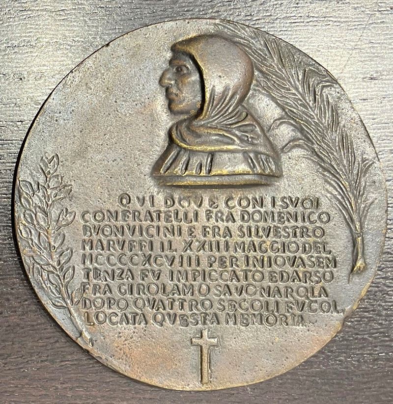 GIROLAMO SAVONAROLA, 1452-1498. Medaglia in bronzo 1898. Fusione postuma.  - Auction Light Numismatics - Cambi Casa d'Aste
