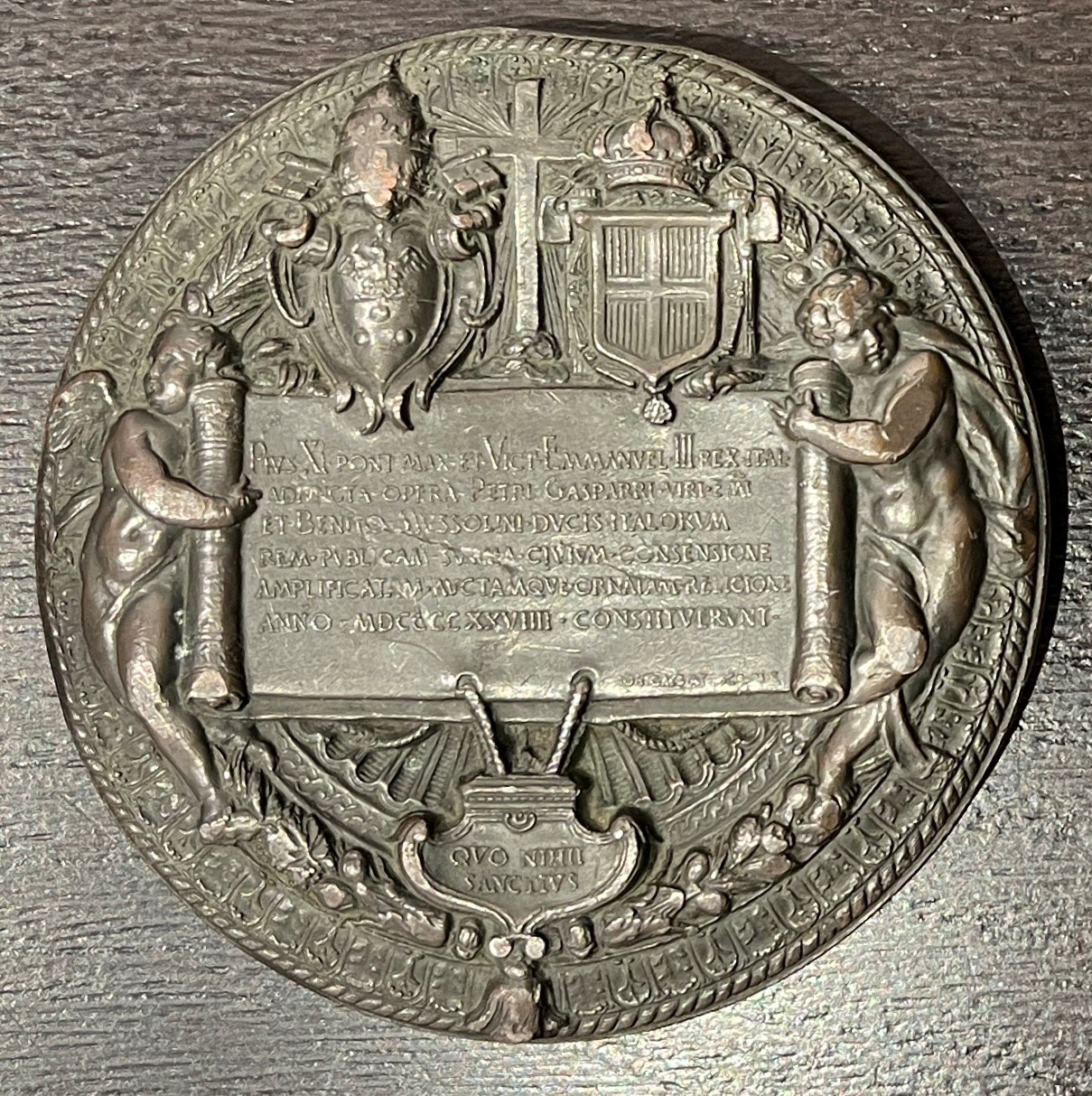 VATICANO, Medaglia in bronzo commemorativa dei Patti Lateranensi (1929)