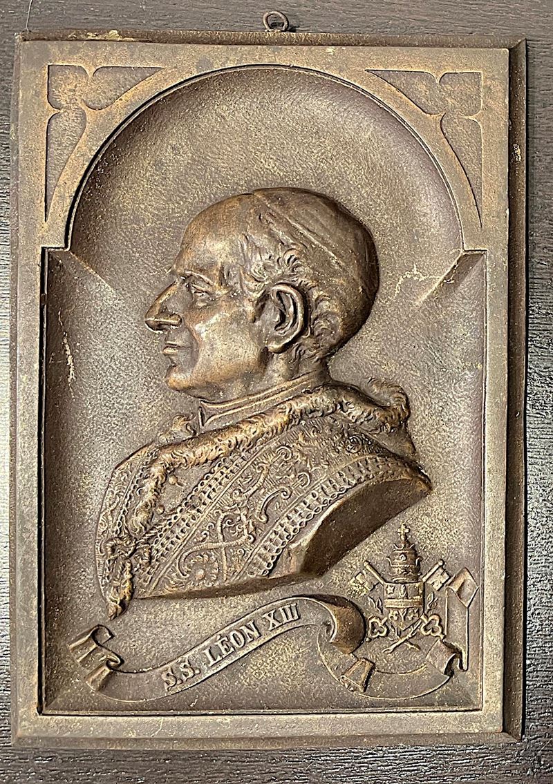 ROMA. LEONE XIII, 1878-1903. Grande placca in bronzo.  - Asta Numismatica Light - Cambi Casa d'Aste
