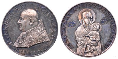 Medaglia in argento, Salus Populi Romani, Giovanni XXIII (1958-1963), 1960