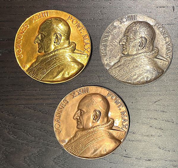 VATICANO. GIOVANNI XXIII, 1958-1963. Lotto di tre medaglie.