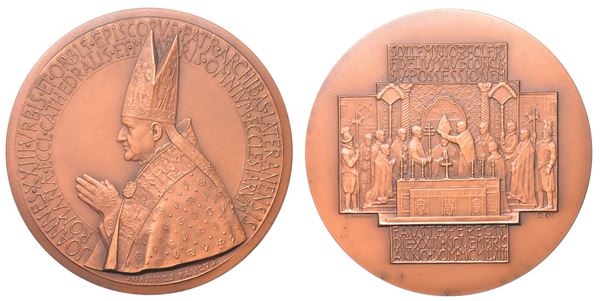 VATICANO. GIOVANNI XXIII, 1958-1963. Medaglia in bronzo 1958.
