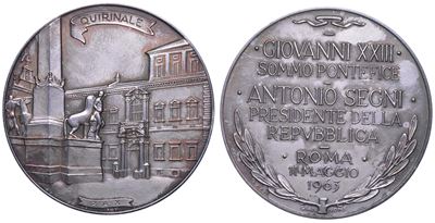 Giovanni XXIII, Medaglia in argento (1958-1963), Visita al Quirinale