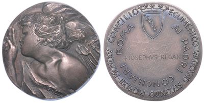 Medaglia in argento, Giovanni XXIII, Concilio Ecumenico Vaticano II, 1962-1965