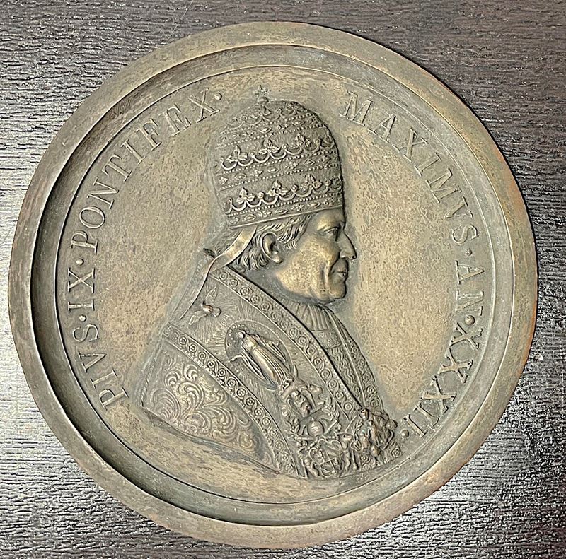STATO PONTIFICIO. PIO IX, 1846-1878. Grande placca uniface in bronzo A. XXXII.  - Auction Light Numismatics - Cambi Casa d'Aste