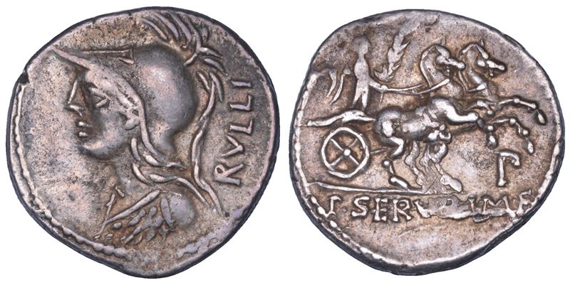 SERVILIA. P. Servilius M. f. Rullius, 100 a.C. Denario.  - Auction Numismatics - Cambi Casa d'Aste