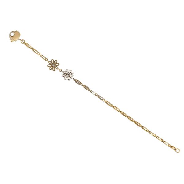 Diamond and gold bracelet