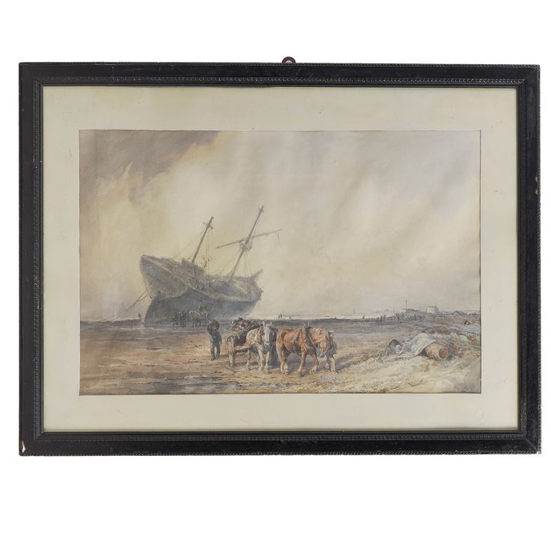 Riproduzione in cornice "Naufragio"  - Asta Antiquariato - Cambi Casa d'Aste