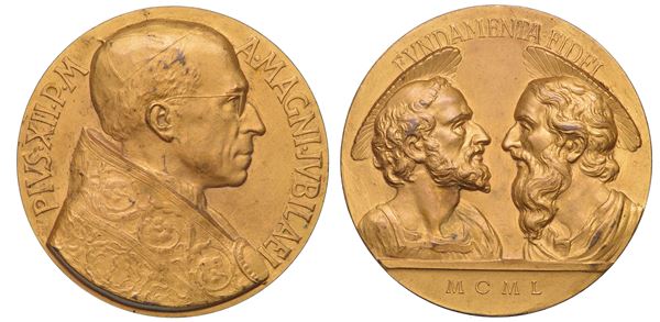 VATICANO. PIO XII, 1939-1958. Medaglia in bronzo 1950. Anno Santo.