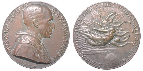 VATICANO. PIO XII, 1939-1958. Medaglia in bronzo 1941. Messaggi per la pace.